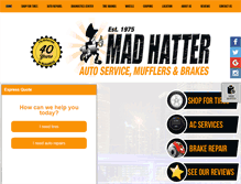 Tablet Screenshot of madhatterexhaust.com